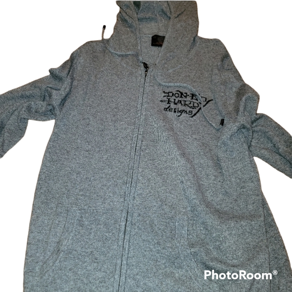 Ed Hardy lightweight zip up sweater Mens XL